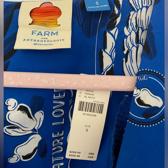 Anthropologie x Farm Rio Flutter-Sleeve Babydoll Mini Dress - Picture 7 of 7